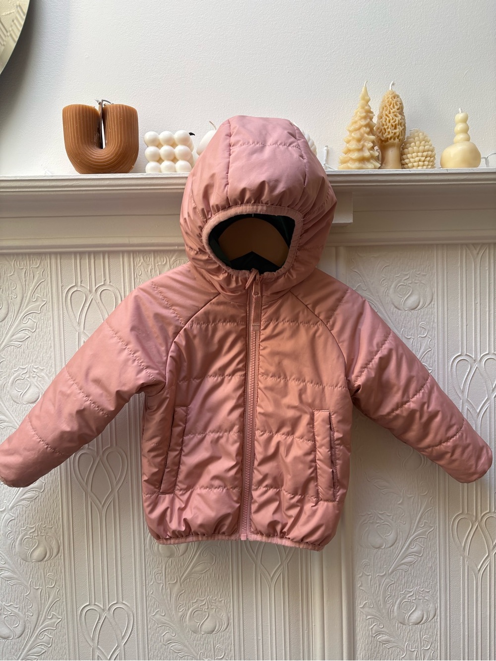 MEC Kids Hooded Puffer Jacket - Dusty Rose